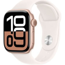 Apple Watch Series 10 GPS 46mm roosakuldne alumiiniumkorpus ja helesinine spordirihm - M/L MWWU3 EU