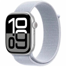 Apple Watch Series 10 GPS 46mm hõbedane alumiiniumkorpus ja sinine pilvespordirihm MWWN3 EU
