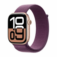 Apple Watch Series 10 GPS 46mm roosakuldne alumiiniumkorpus ja ploomivärvi sportrihm MWWV3 EU