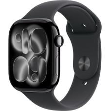Apple Watch Series 11&nbsp;GPS+Cellular&nbsp;46mm&nbsp;Jet Black Aluminium Case with Black Sport Band - S/M