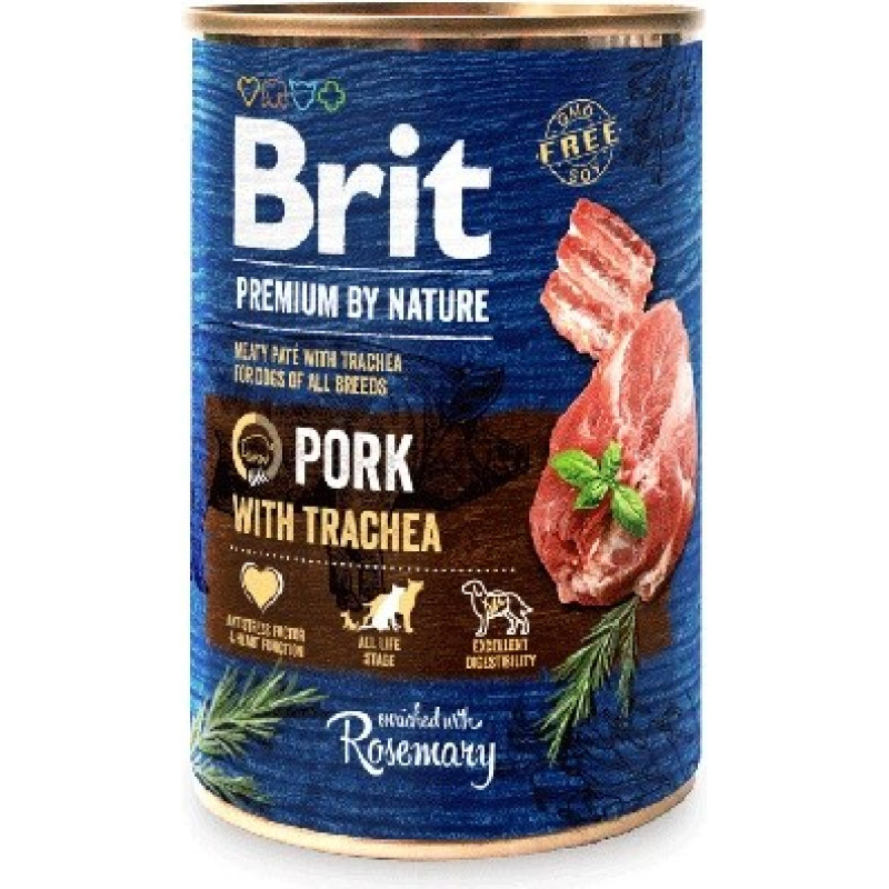 Brit Premium by Nature Pork with Trachea - Wet dog food - 400 g