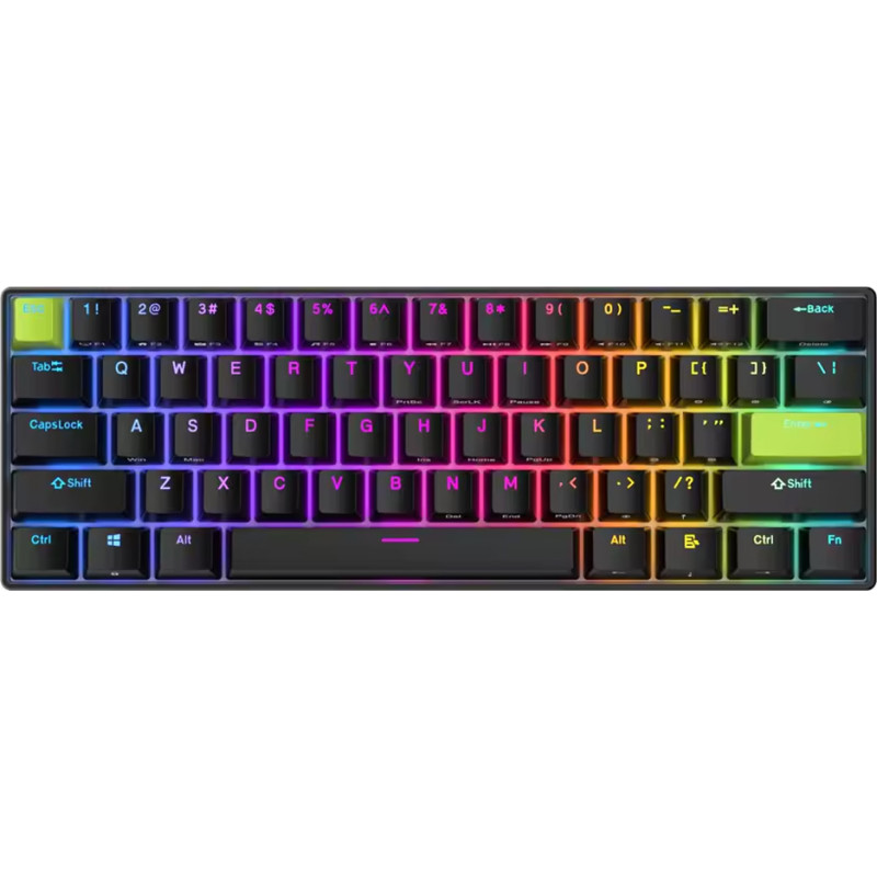 Royal Kludge C61 Black Green, Mint Switch, US