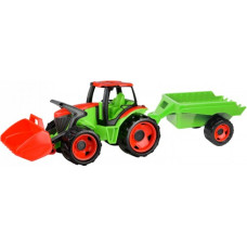 Lena Tractor with shovel and trailer red-green