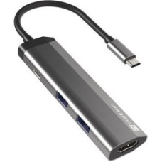 Natec Multi Port Fowler Slim USB-C PD, 2x USB 3.0