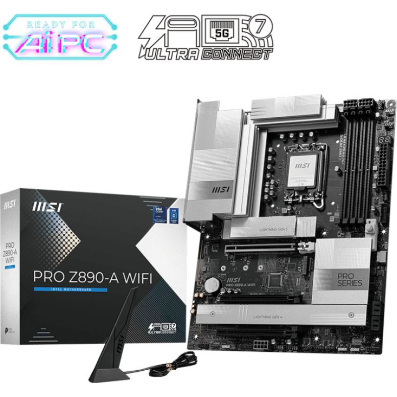 MSI PRO Z890-A WIFI emaplaat Intel Z890 LGA 1851 (Socket V1) ATX