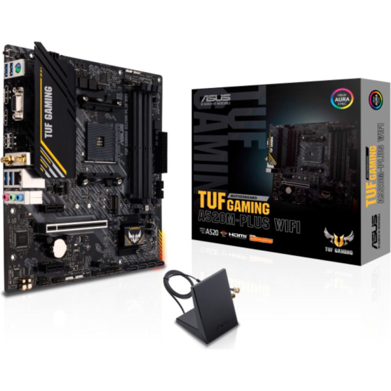 Asus TUF GAMING A520M-PLUS WIFI AMD A520 Pesa AM4 Mikro ATX