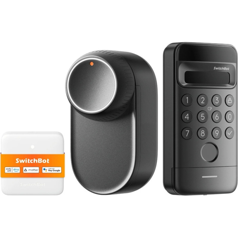 Switchbot Ultra 3-in-1 smart lock with Hub Mini Matter control panel and Vision keypad