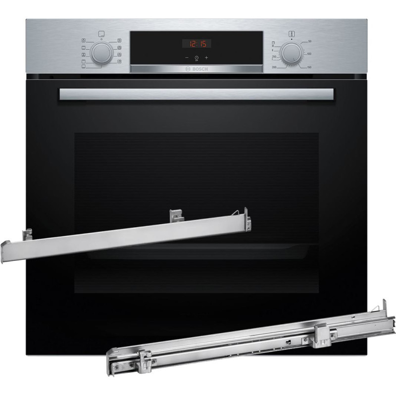 Bosch HBA514BS3 oven + BOSCH HEZ538000 single-level telescopic runners