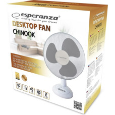 Esperanza EHF003WE, 12'' desk fan, White and Gray