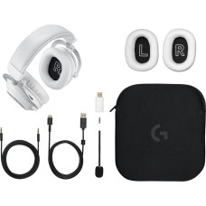 Logitech G 981-001269 headphones/headset Wireless Head-band Gaming Bluetooth White