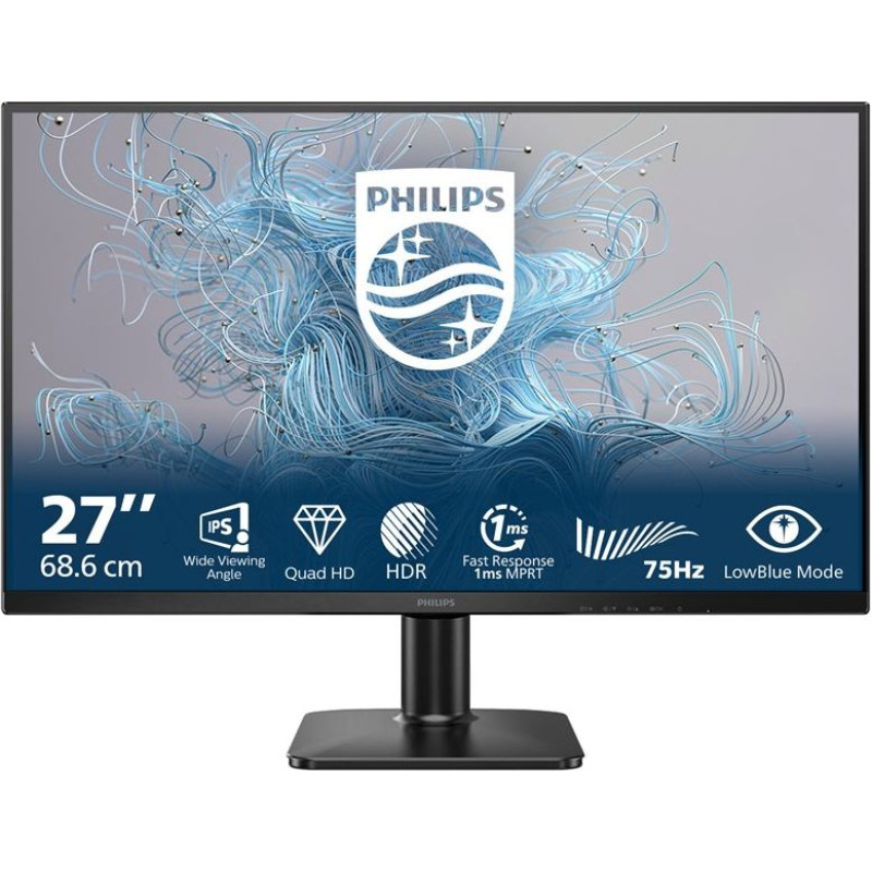 Philips 1000 series 27E2N1500L/00 computer monitor 68.6 cm (27") 2560 x 1440 pixels Quad HD LED Black