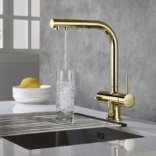 Bluewater K&ouml;&ouml;gisegisti v&auml;ljat&otilde;mbuva voolikuga ja &uuml;hendusega Blue Water APALA filtri jaoks, 5901730616262, kuldne