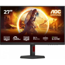AOC Monitor 27 inches Q27G4SRU Fast IPS 320Hz HDMIx2 DP Pivot Speakers