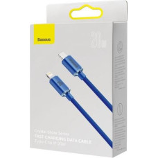 Baseus Type-C - Lightning cable, Crystal Shine Series Fast Charging Data Cable 20W 2m Blue (CAJY000303)