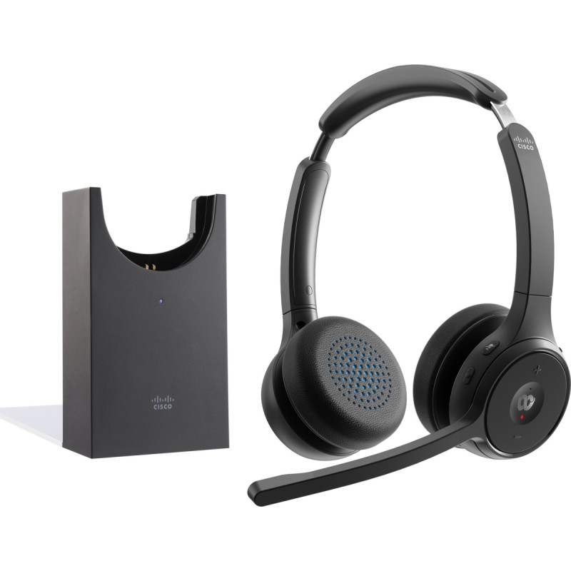 Cisco Słuchawki Cisco Cisco Headset 722 - Headset - On-Ear - Bluetooth - kabellos - Carbon Black - mit Ladestation - Cisco Webex Certified