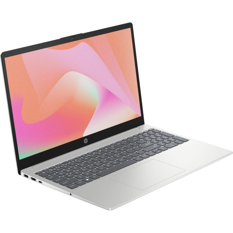 HP 15-fd1067nw Intel Core Ultra 7 155H Laptop 39,6 cm (15.6'') Full HD 24 GB DDR5-SDRAM 512 GB SSD Wi-Fi 6 (802.11ax) Free DOS AI PC Srebrny