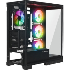 Rampage Hydra V2 Obudowa PC akwarium 4x wentylator ARGB czarna