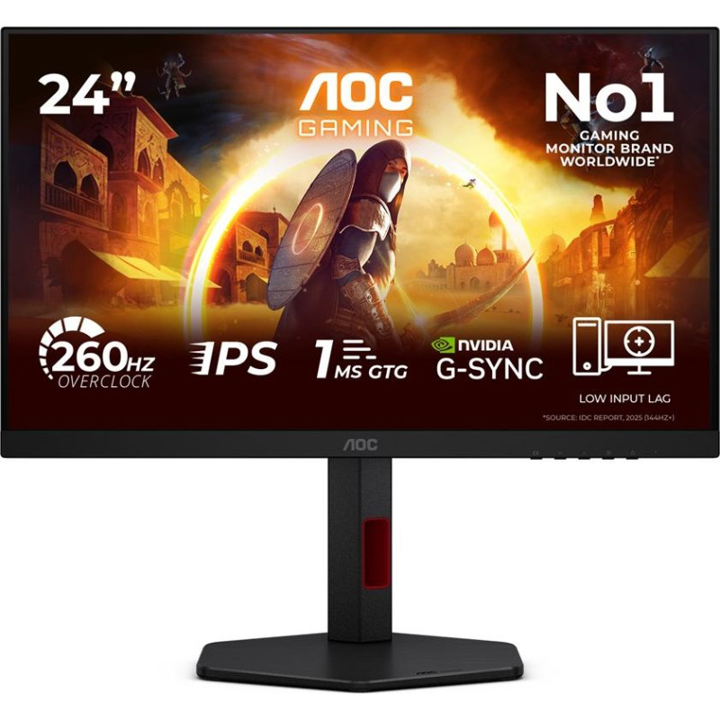 AOC G4 24G4ZR computer monitor 60.5 cm (23.8") 1920 x 1080 pixels Full HD LED Black, Red