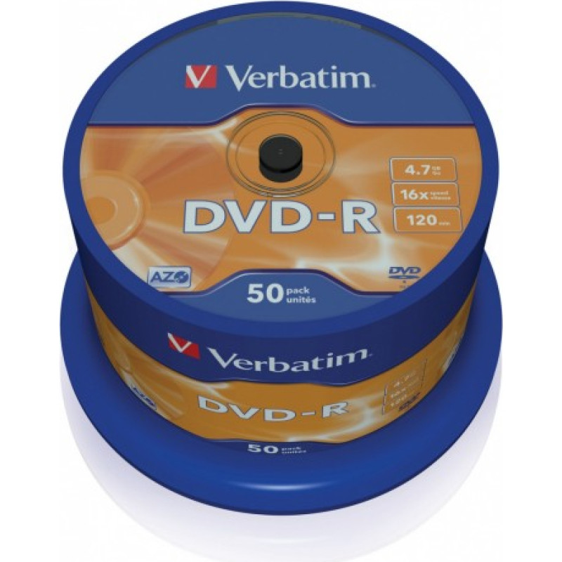 Verbatim DVD-R 16x 4.7GB 50P CB 43548