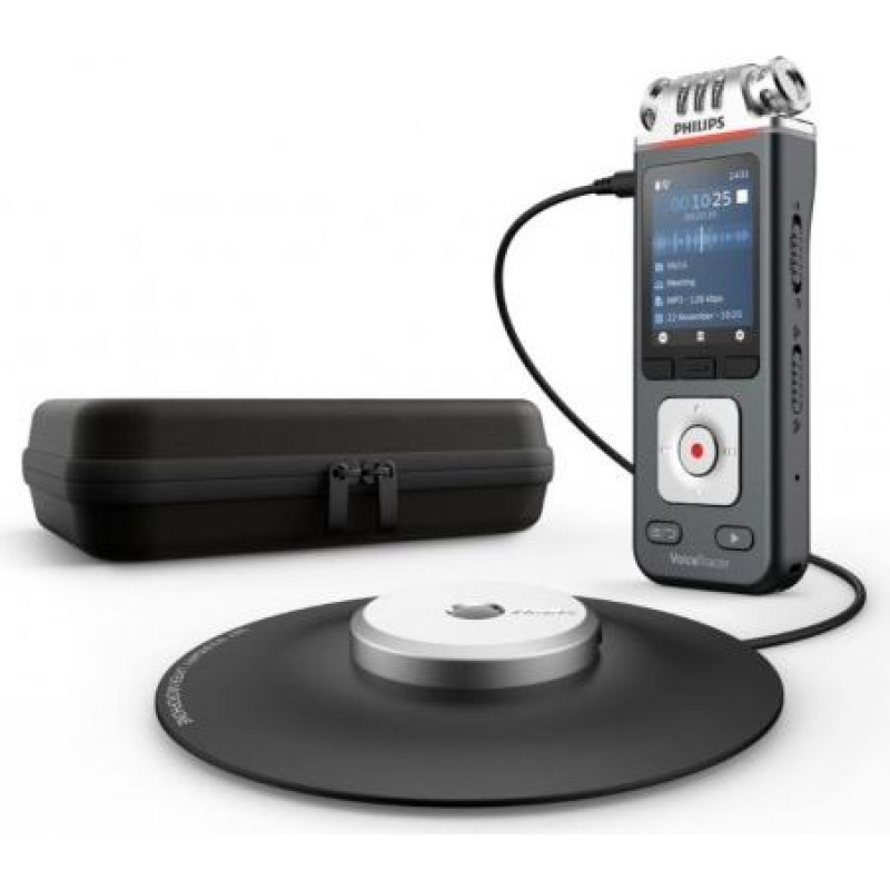 Philips Dyktafon DVT8115 Pamięć 8GB,nagrywanie 360&deg;,microSDHC 32GB