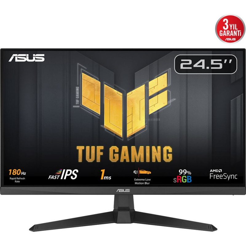 Asus TUF Gaming VG259Q3A PC lamekuvar 62,2 cm (24.5") 1920 x 1080 pikslit Full HD LED Must