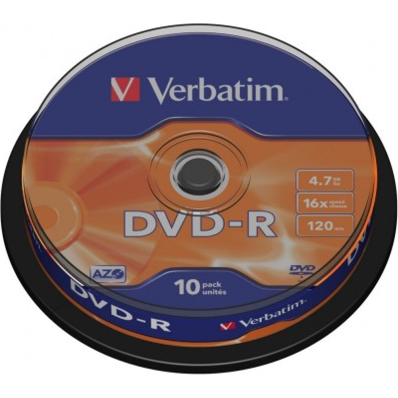 Verbatim DVD-R 16x 4.7GB 10P CB 43523
