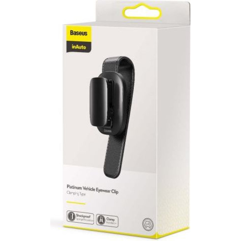 Baseus Car Tool Platinum Vehicle eyewear clip (Clamping type) Black (ACYJN-B01)