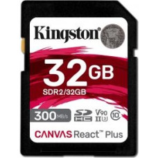 Kingston Memory card SD 32GB Canvas React Plus 300/260 UHS-II U3