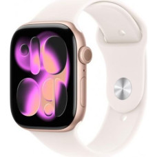 Apple Watch Series 11&nbsp;GPS&nbsp;46mm&nbsp;Rose Gold Aluminium Case with Light Blush Sport Band - M/L