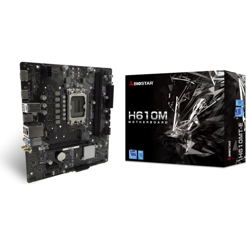 Biostar H610MT-E motherboard Intel H610 LGA 1700 micro ATX