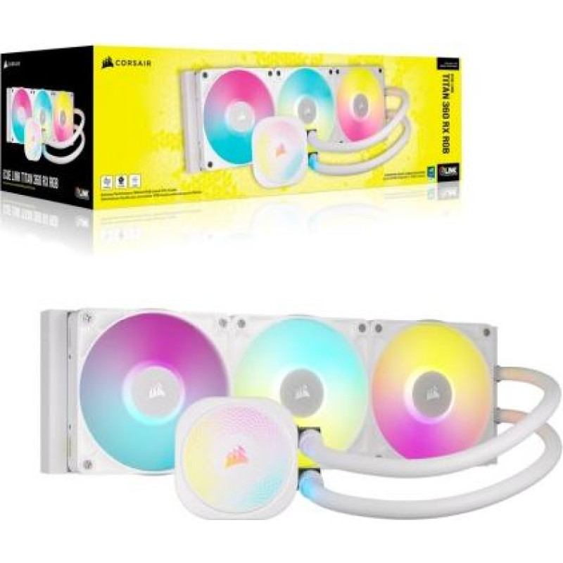 Corsair CPU Cooling iCUE LINK TITAN 360 RX RGB AIO 360mm White