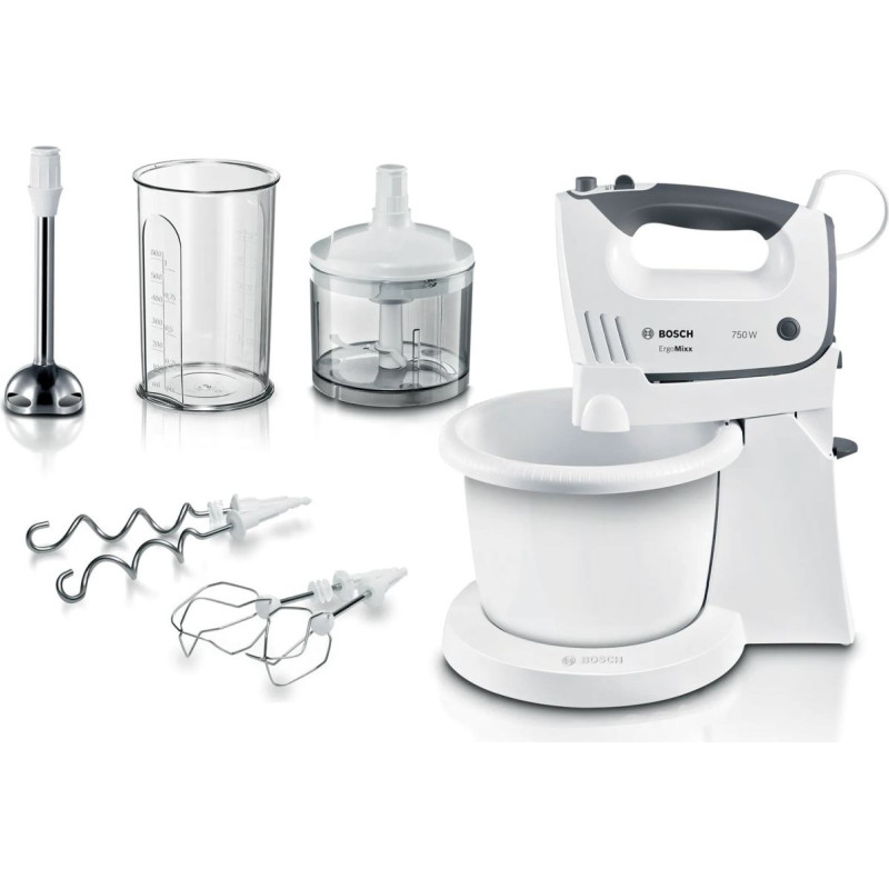 Bosch MFQ37490 mixer Hand mixer 750 W Grey, White
