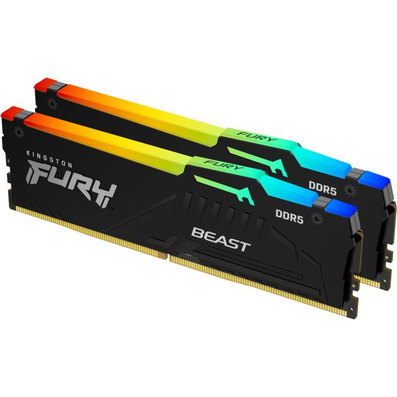 Kingston Technology FURY Beast 64GB 6000MT/s DDR5 CL36 DIMM (Kit of 2) RGB EXPO