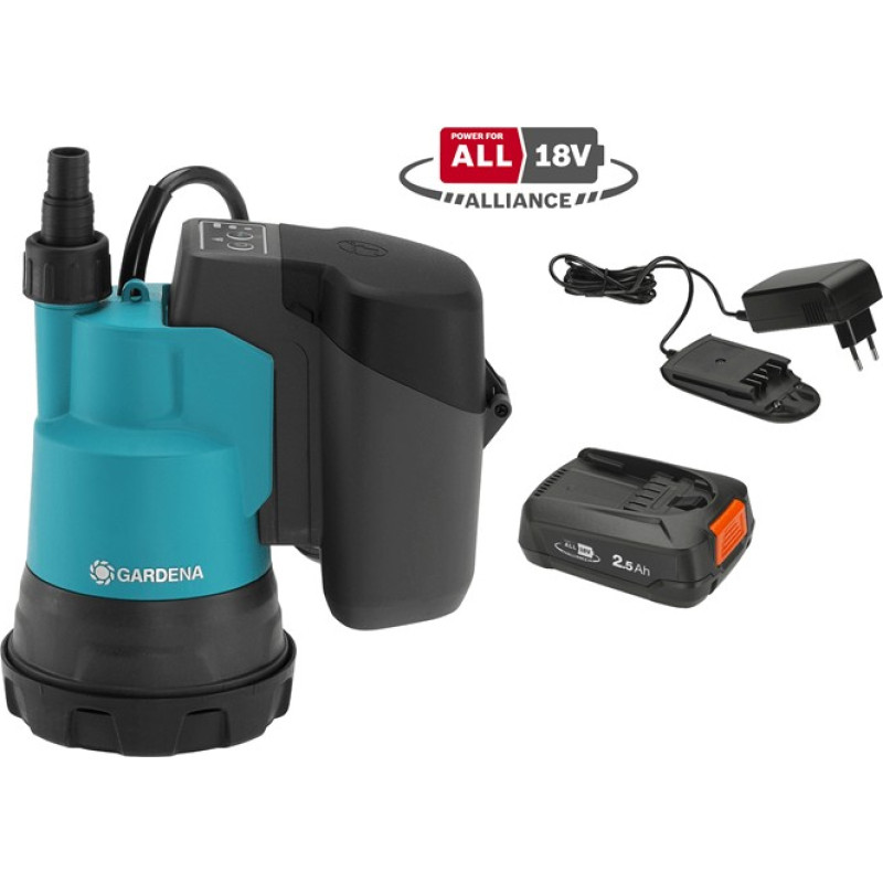Gardena Laetav akupump 14600-20, 2000/2 + aku + laadija 970508901
