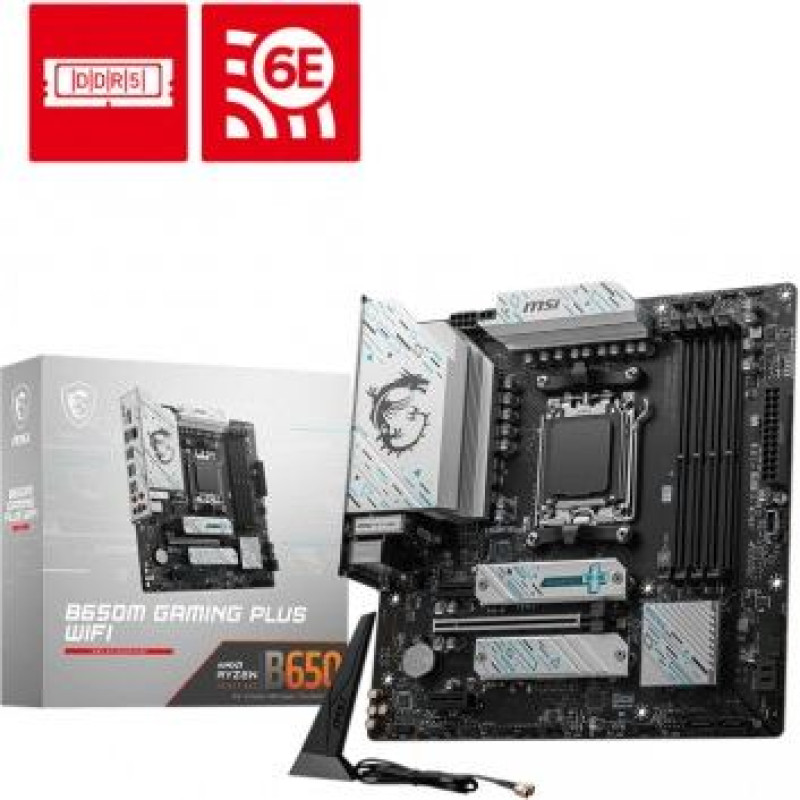 MSI B650M GAMING PLUS WIFI AM5 4DDR5 HDMI/DP mATX