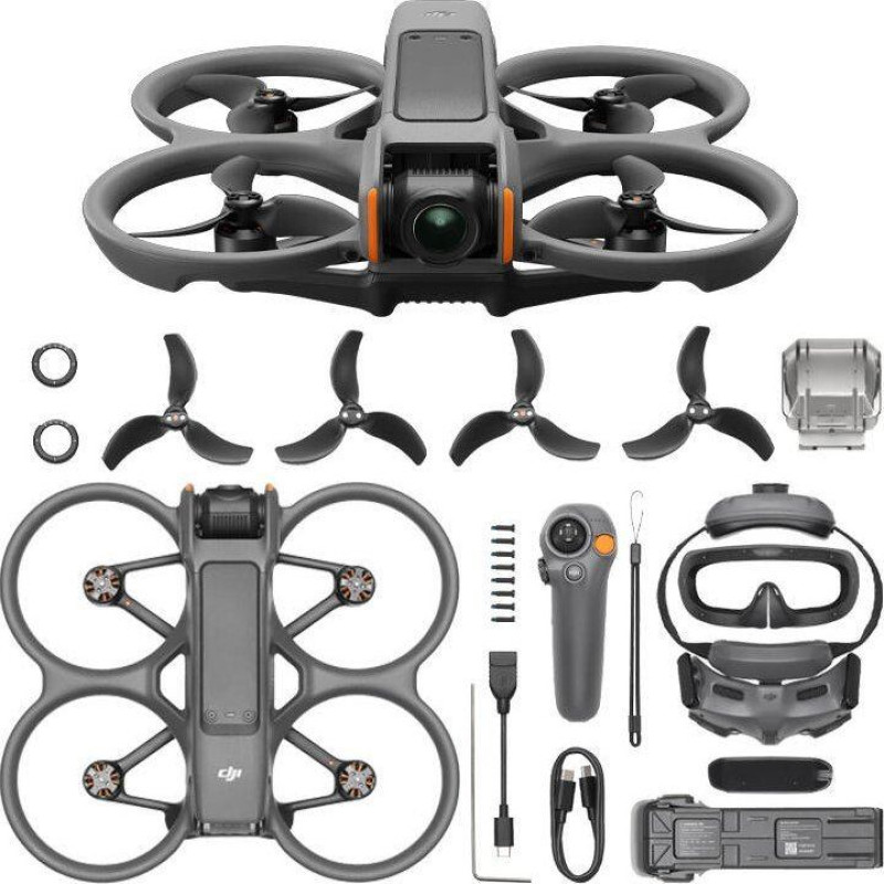 DJI Drone Avata 2 Fly More Combo (Single Battery) with 4K/ 60fps Camera, Dark Gray EU (CP.FP.00000150.01)