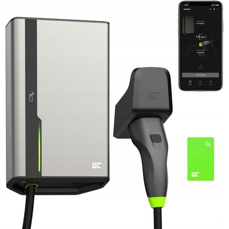 Green Cell Wallbox Green Cell HabuDen 22kW 32A - 7,5m cable with NFC
