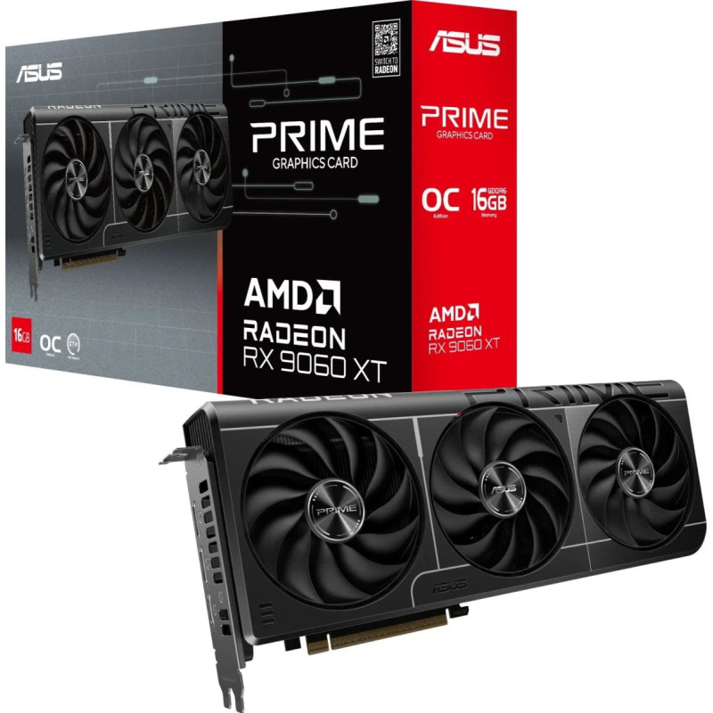 Asus Karta graficzna Asus Prime Radeon RX 9060 XT OC 16GB GDDR6 (PRIME-RX9060XT-O16G)
