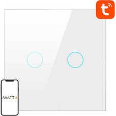 Avatto Smart Light Switch WiFi Avatto TS02-EU-W2 2 Way TUYA (white)