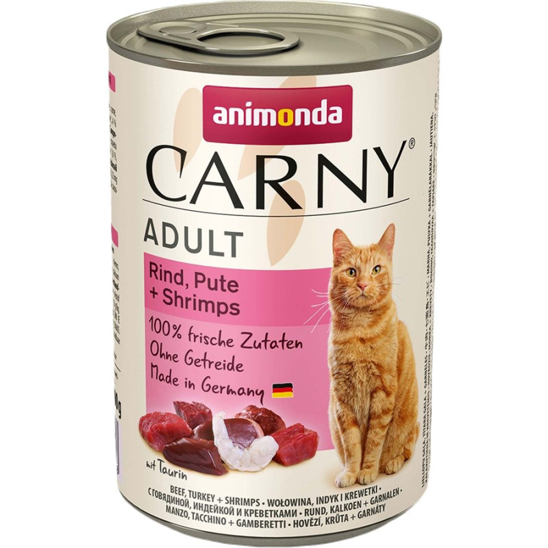 Animonda Carny Adult Beef, turkey, shrimp - wet cat food - 400g