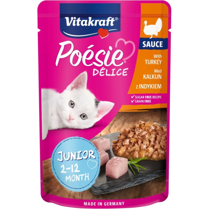 Vitakraft POESIE DELICE JUNIOR turkey - wet cat food - 85 g