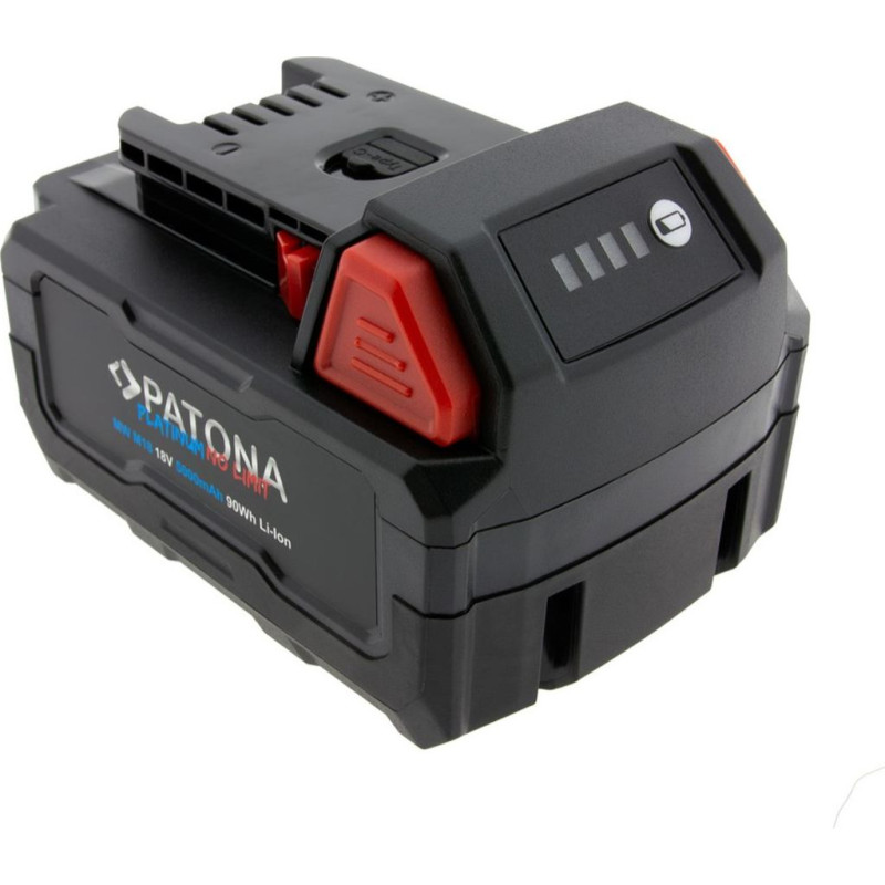 Patona Platinum 18V Battery for Milwaukee M18 with USB-C port PD45W Black