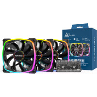 Montech AX120 PWM ARGB Fan, 3-pack, 120mm, Black