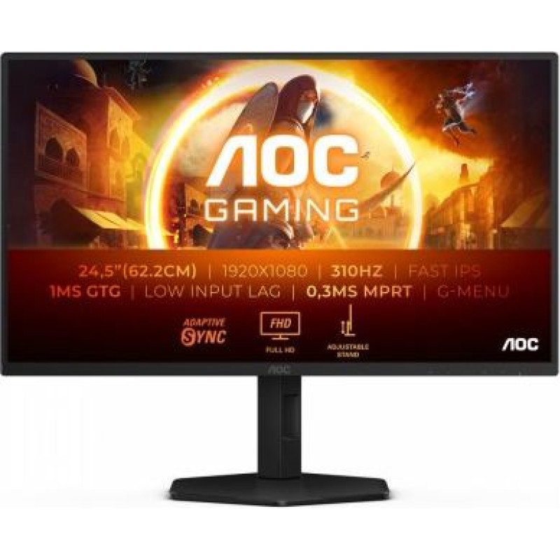 AOC Monitor 25G4SXU 24.5 inches 300Hz Fast IPS HDMIx2 DP Pivot