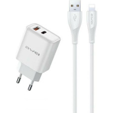 Awei Charger GaN PD81L 22,5W Lightning Cable USB+USB