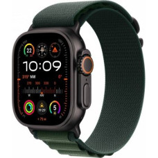 Apple Watch Ultra 2 GPS + Cellular 49 mm Black Titanium Case with Dark Green Alpine Loop - Large