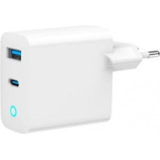 Gembird GaN USB-A USB-C Charger LED 30W PD QC3.0 white