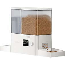 Rojeco New 2 in 1 Pet Water Fountain & Feeder WiFi (white)