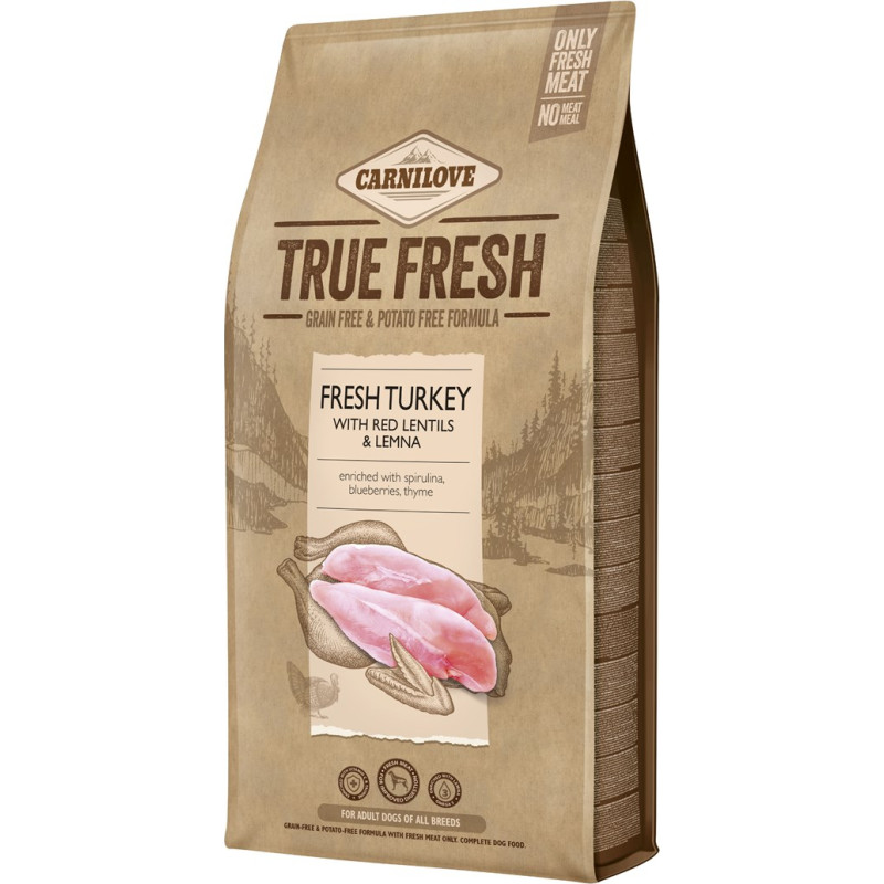 Carnilove True Fresh Dog Adult Turkey with red lentils and lemna - dry dog food - 11,4kg
