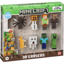 P.m.i. Kids World MINECRAFT 3D ERASERS - 8 PACK DELUXE BOX VER.B